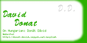 david donat business card