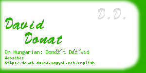 david donat business card